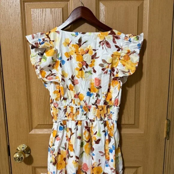Abercrombie & Fitch Floral Maxi Dress - White and Yellow - Picture 4 of 8